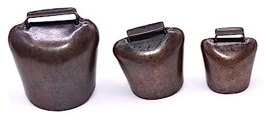 UKCOCO 2pezzi Campanello Fattoria in Bronzo Rosso Campane per Pecore e Mucche Piccolo Pendente Spesso per Agricoltura Suono Nitido Lunga Distanza Accessori Animali Robusti e Durevoli