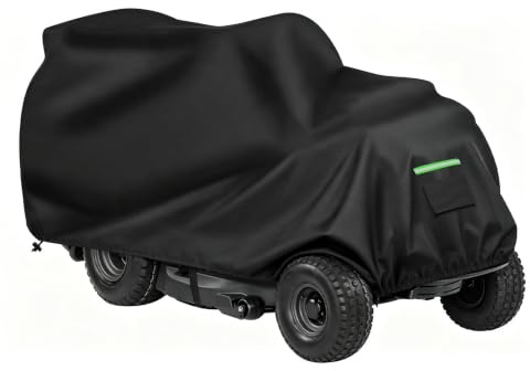 Rasenmäherabdeckung, 600D Oxford wasserdicht, 203x127x137 cm | Schutzhülle für Aufsitzrasenmäher/Aufsitzmäher/Gartentraktor, UV-beständig, wetterfest, reißfest, schützt vor Regen & Staub.
