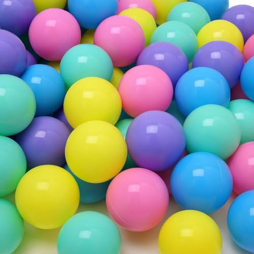 LittleTom Desde 0 Meses: 100 Pelotas de Colores 6 cm para Piscina de Bolas - Juego para Bebés, Niños y Niñas - Juguetes de Plástico Sin BPA para Interior Exterior - Accesorios Parque Tienda Jardín