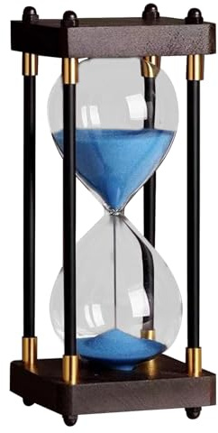 Reloj de arena para manualidades, moderno, temporizador de cristal, cristal de arena, temporizador de 60 minutos, asistente de gestión del tiempo decorativo, para sala de estar, lugar de trabajo