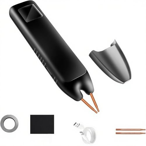 Soldadora de puntos práctica de 800 A, batería portátil con pantalla LCD de 1,3 pulgadas, soporta automático y manual, 99 niveles ajustables