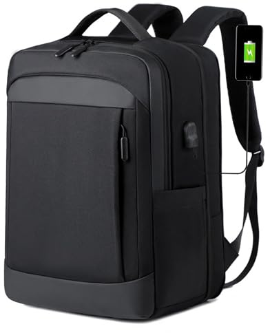 Kommodum - Zaino da Viaggio Porta PC Estendibile Valigia Borsa Bagaglio a mano Custodia Notebook fino ai 15.6 pollici con Ricarica USB per Lavoro Scuola