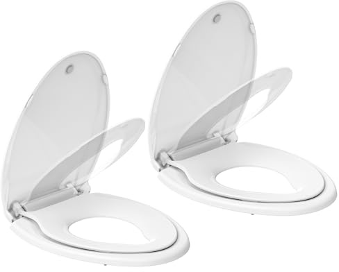 GarveeLife Toilet Seat, Built-in Toddler Potty Training, Quiet-Close Lid, Safe PP Material, Easy Installation & Release, Ideal for Potty Training