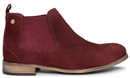 miMaO Botines bajos con elásticos laterales en piel BURDEOS, EU 38