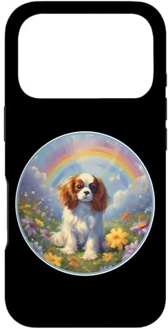 Cavalier King Charles Rainbow Bridge commémoratif coloré pour Chien Coque pour iPhone 17 Pro