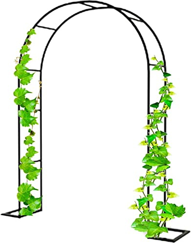 Robust trädgårdsbåge i metall för klätterväxter, stor pera, rostfria rosbågar, dekorativ berså för blommor och vinstockar, utomhusgrindstruktur