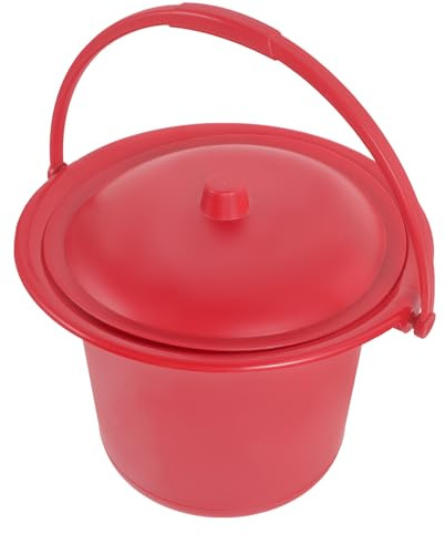 Garneck Pot à Urine Mariage en Plastique Épais Couvercle Taille Petite Seau à Pipi Portatif pour Chambre Récipient Hygiénique pour Adultes et Garçon et Filles Urinoir de Chambre sans