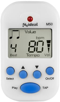 Elektronisches – LCD- | Mechanisches Musikmetronom mit hoher Präzision | Tuner mit 10 Schlagklängen für Gitarre, Violine, Schlagzeug