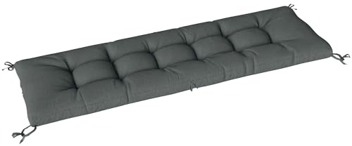 Outsunny Palettenkissen Abnehmbar Outdoor Kissen 198x65x13cm Dunkelgrau | Sitzkissen, Palettenpolster mit Befestigungsbändern, Palettenauflagen für die meisten Liegen, Wetterfest