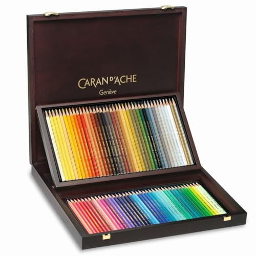 CARAN D'ACHE 999.480 Buntstifte PRISMALO, 80er Holzkoffer