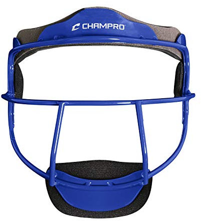 Champro The Grill Defensive Fielder's Protective Steel Frame Softball Mascarilla Facial Royal Youth