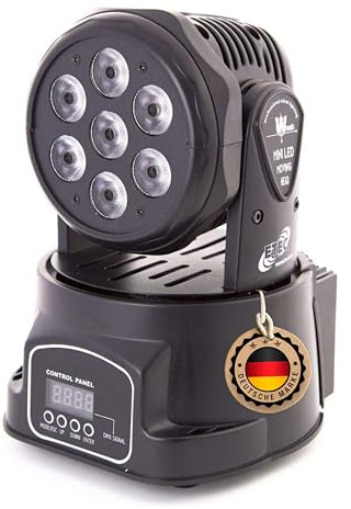 ETEC Professional LED Moving Head Mini Washer 7x10 Watt RGBW DMX 4in1 Party DJ Licht Effekt Bühne Hochzeit Veranstaltung Bühnenbeleuchtung Farbmischung