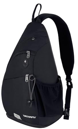 WATERFLY Sling Bag Crossbody Backpack Schulterrucksack mit verstellbarem Schultergurt Perfekt für Outdoorsport, Wandern, Radfahren, Bergsteigen, Reisen