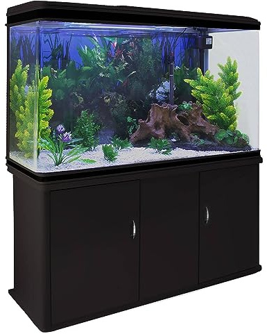 MonsterShop 300 Liter Heimaquarium Aquarium mit Unterschrank Aquariumkobination 143.5cm H x 120.5cm B x 39cm T