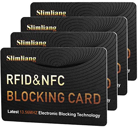 4 Pack RFID Blocking Card, Smart Slim Design Perfectly fits in Wallet/Purse