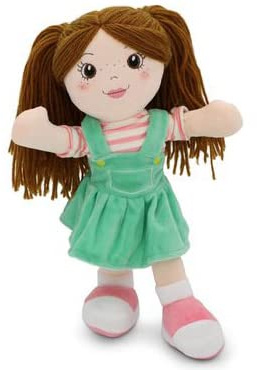 Playtime by Eimmie 14 Soft Baby Doll for Girls (Allie) - Plush Rag Doll for Toddlers & Infants, Washable Stuffed Toy with Sensory Fabric Body - Great for Baby Showers, Birthdays & Special Occasions
