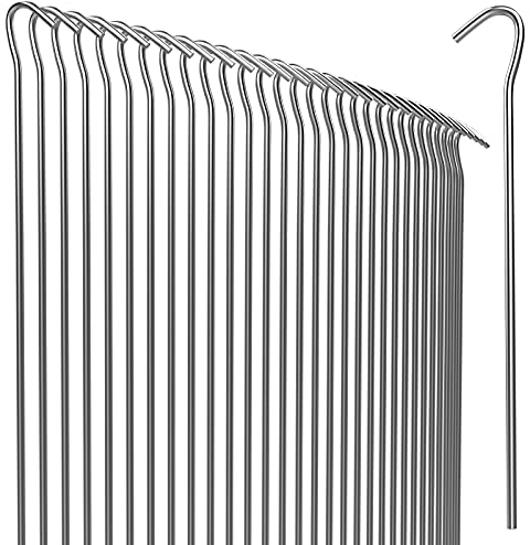 Gardebruk 50x Heringe verzinkter Stahl 20 x 3 cm Ø 3,5 mm Unkrautvlies Gartenvlies Zeltanker Erdanker Erdnägel Zaun
