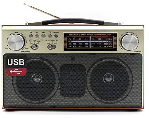 JHKJ Radio Retro, Radio Retro Bluetooth Am/FM/SW Tablero de Mesa con Receptor y Reproductor de CD Tarjeta USB/TF / MP3 Conexión Inalámbrica Entrada de Audio AUX,Blanco