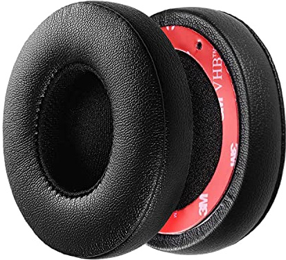 Solo 2 Wired Replacement Earpads Ear Cushion Pads Compatible with Beats by Dr. Dre Solo 2.0 Solo 2 On-Ear Wired Headphones (NOT FIT Solo 2/3 Wireless) (Black)