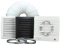 VENTS Silenta 100mm (4-Inch) Diameter Bathroom Extractor Fan with Humidity Sensor and Run-on-Timer. Outer size 157x159x21mm. Low energy consumption - White