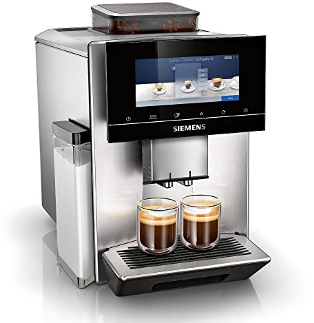 Siemens EQ900, Helautomatisk espressomaskin, TQ905R03 | 6,8 iSelect-display | beanIdent-system | baristaMode | eGrinder | Home Connect-app | Rostfritt stål