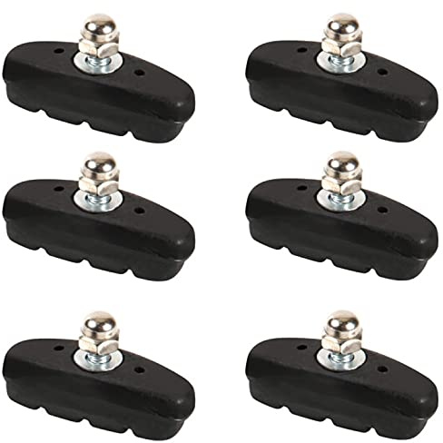 Bike Brake Pads Set, 3 Pairs Road Mountain Bicycle V-Brake Blocks Shoes with Hex Nut and Shims,50mm