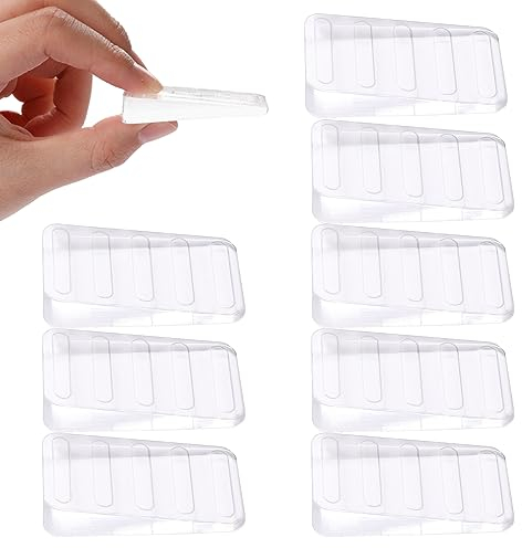 8 Stück Türstopper, Türstoppkeil ischkeil transparente Möbelunterlegscheiben Keile geeignet für alle Böden kratzfestes und rutschfestes Design verwendet in Badezimmer Balkontür Kinderzimmer