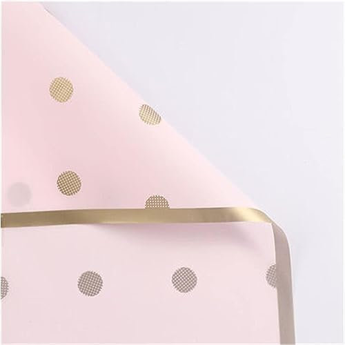 Geburtstags-Geschenkpapier, Geschenkpapier, 5 Stück, 58 x 58 cm, gepunktetes Normalpapier, Blumen-Geschenkpapier, florale Verpackungsmaterialien, mattes Papier (Farbe: 7) (Color : 3)