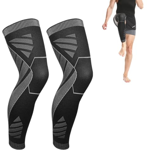 Flytex - Mangas de compresión de pierna completa, mangas de compresión de rodilla y pierna, rodilleras para aliviar el dolor, mangas de compresión deportivas para rodilla y pierna