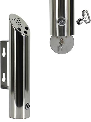 LSRFXF Outdoor Zylinder Aschenbecher, Outdoor Edelstahl Wandaschenbecher, Zigaretten-Aschenbecher Aschenbecher, Kreativer Zigarrenstummel-Behälter für Hotels Straßenclubs ﻿
