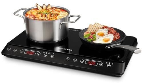 Plaque de cuisson à induction 2 plaques Cooktron Double plaque à induction Contrôle tactile