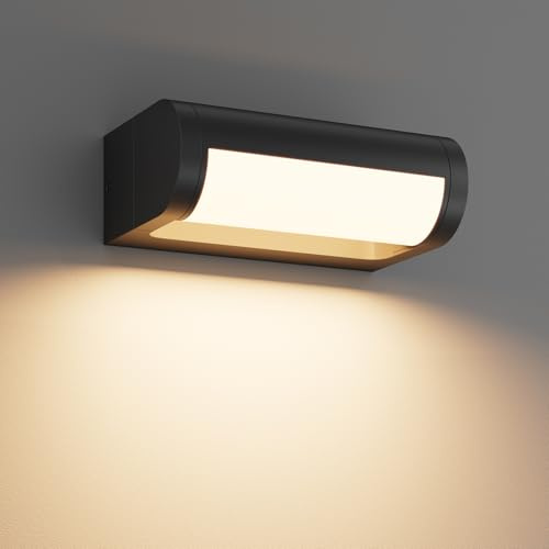 K-Bright Außenlampe mit Schwenkbar LED Panel S | 18W LED Wasserdicht IP65 Wandleuchte Aussen, Warmweiß 3000K Außenwandleuchte für Garten Terrasse, Balkon, Weg, Garage