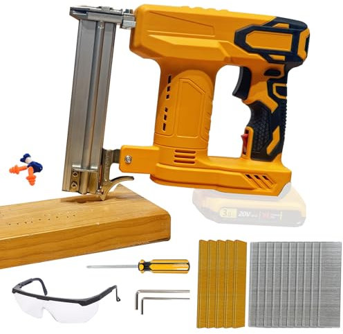 18 GA Akku-Nagelpistole für Dewalt 20 V, 2-in-1 elektrischer Tacker Nagelgerät mit 1000 Nägeln und 500 Heftklammern für Holzschreinerei (ohne Akku, ohne Ladegerät)