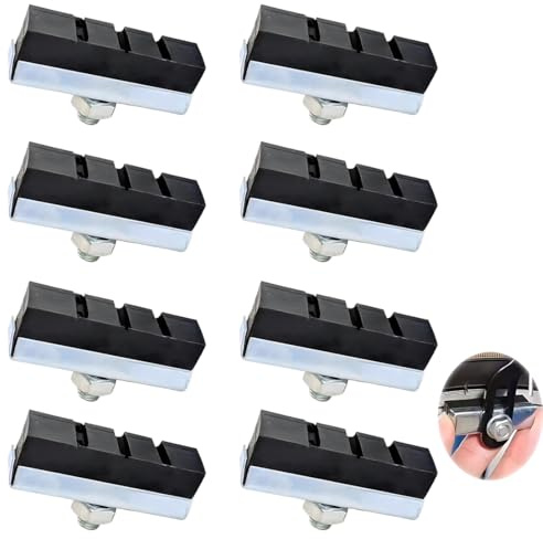 GGUFAY 8 piezas Zapatas y Pastillas de Freno para Bicicleta, V-Brake Profesionales para Montaña, Juego de Bloques