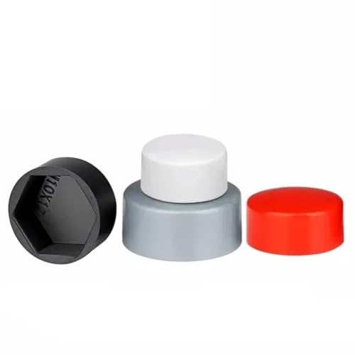 Dado esagonale M4-M30 Testa piatta Tappo protettivo in plastica Vite esagonale esterna Testa bassa Tappo decorativo Copertura antipolvere(Gray,8x6xM5(20pcs))