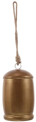 DOITOOL Campanelli per Mucche, e Pecore al pascolo: Piccola Campana in Ferro con Corda di, campanaccio Rumoroso in Bronzo per bovini e capre, Anti-smarrimento, Appeso, Dorato