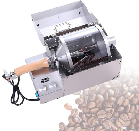 Torréfacteur Noix Et Café 100–400g Quartz Verre, Machine Torréfaction Grains électrique Chauffe Directe Pour Maison Et Barista Amateur