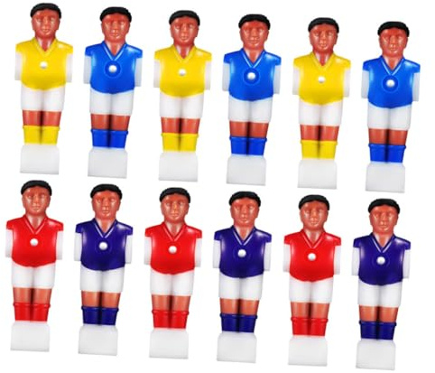 ifundom Accessori per Calcio Balilla 12 Pezzi Figure da Calcio Balilla Squadra Completa in Plastica per Tavoli da Biliardino Standard, Giocatori Sostitutivi per Gioco da Tavolo Divertente