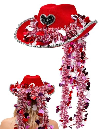 Cowgirl strandhatt för kvinnor - 38 cm bred brätte cowboyhatt med silverkant | Festival & Cosplay mössa med solskydd för, fest & resor
