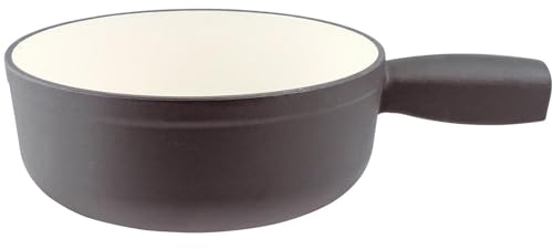 Swissmar Lugano Cast Iron Fondue Pot Replacement, 2 Quart, Matte Black