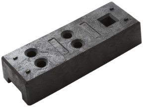 ESTO Bauzaunfußplatte - Typ 1, Schwarz, Kunststoff, Manuell, Funktional