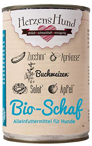 Herzenshund Bio Schaf mit Bio-Zucchini 400g