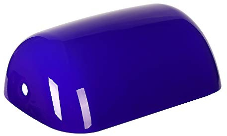 Newrays Reemplazo De La Cubierta De La Lámpara De Banqueros De Vidrio Para Lámpara De Escritorio (Azul)