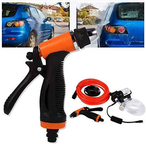 Tragbare Hochdruck Wasserpumpe Auto Waschmaschine Elektrische Auto-Waschanlage 12V 80W, Power-Waschanlage für Autos, Haustiere, Fenster, Bewässerung und Camping