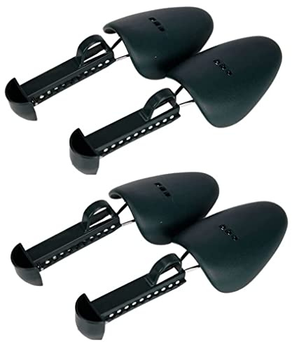 2 pares de plástico práctico de longitud ajustable para hombre, formador de árbol de zapatos, soporte para botas, forma de zapato, plástico para zapatos, tacones, zapatillas de deporte