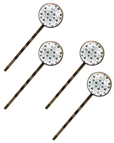 4Pcs Women's Nautical Sailing Lifebuoy Bobby Pins Hair Barrette Accessories