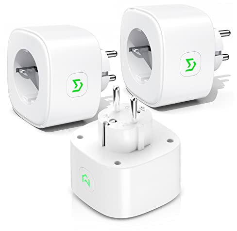 Refoss Smart WLAN Steckdose, Alexa Steckdose 3er Pack, Smart Home WiFi Steckdose mit Zeitschaltuhr, Smart Plug kompatibel mit Alexa, Google, Sprachsteuerung, Fernbedienung, 16A, Weiß