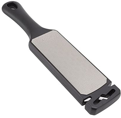 HERCHR Affilacoltelli Tascabile diamantato, Grana 400/1000 Affilacoltelli diamantato Pieghevole Pietra per affilare a Doppia Faccia Utensile per affilare la Cucina all'aperto(Nero)