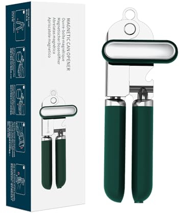 KITCHENDAO Can Opener Manual, 2nd Generation Blade, Handheld Can Tin Opener with Magnet, Super Sharp Cutting Wheel for Smooth Edge Cut, Soft Grip,Oversized Knob for Seniors & Arthritis, Easy to Use
