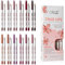 RoseFlower 12Pcs Velvet Matte Lip Liner Set, Waterproof, Non-Sticky, Silky and Anti-Smudge, for Women to Contour Lips and Create the Perfect Lip Makeup, Great Makeup Gifts for Women